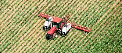 Tractor aerial view