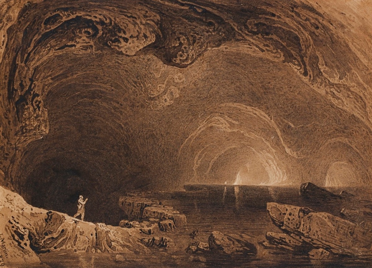 Shadow Valley Behind the Space of the Moon in Crystal light of brown and Orange by John Feustel, Image 1.