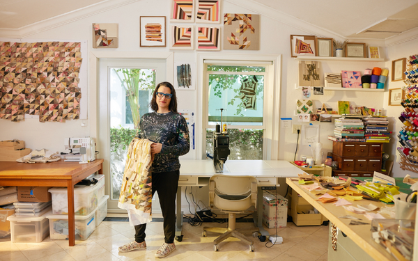 What's in a Miami Quilter's Fabric Stash? Neoprene, Faux Leather, and Thrifted Sequins
