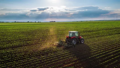 tractor in field