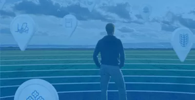man standing in field