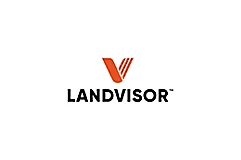 LandVisor Logo with orange v on top