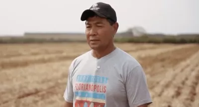 A man standing in a field