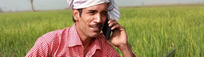 famrer mobile in hand