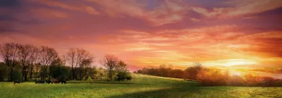 sunset over range